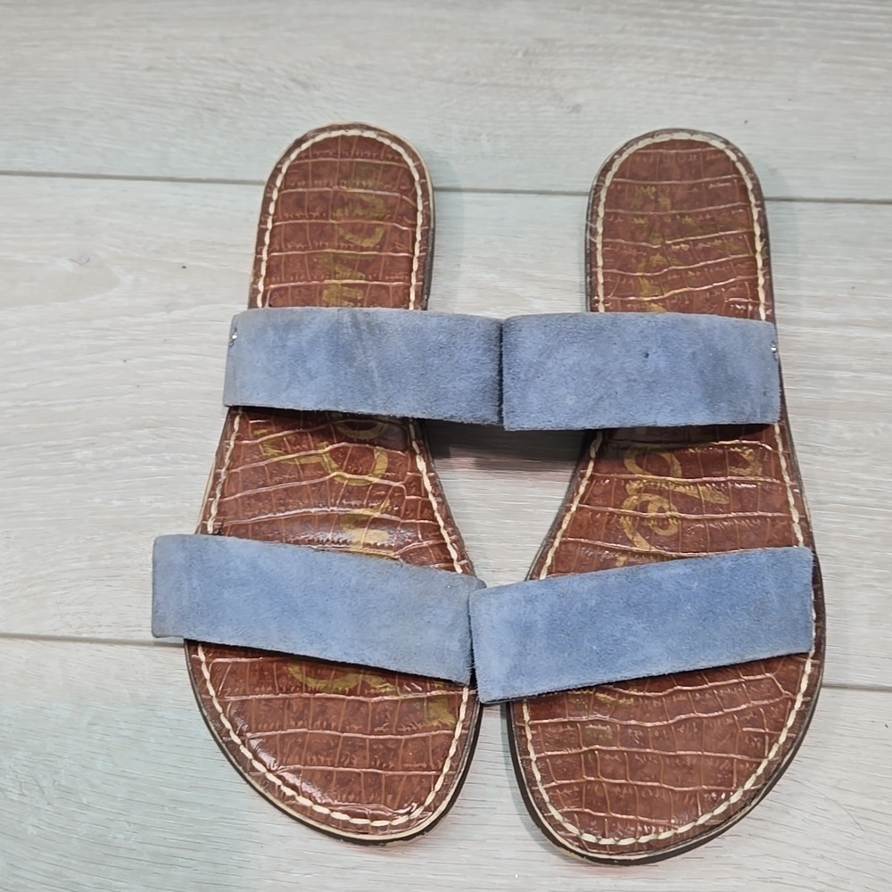 Sam Edelman Women Suede Double Strap Sandals Flats Shoes Sz 8M - Picture 3 of 10